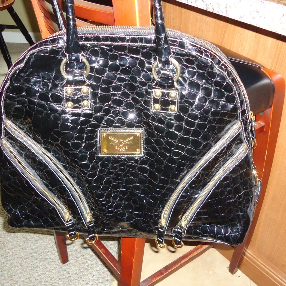 Black Patent Leather Satchel NWOT - Picture 8 of 16